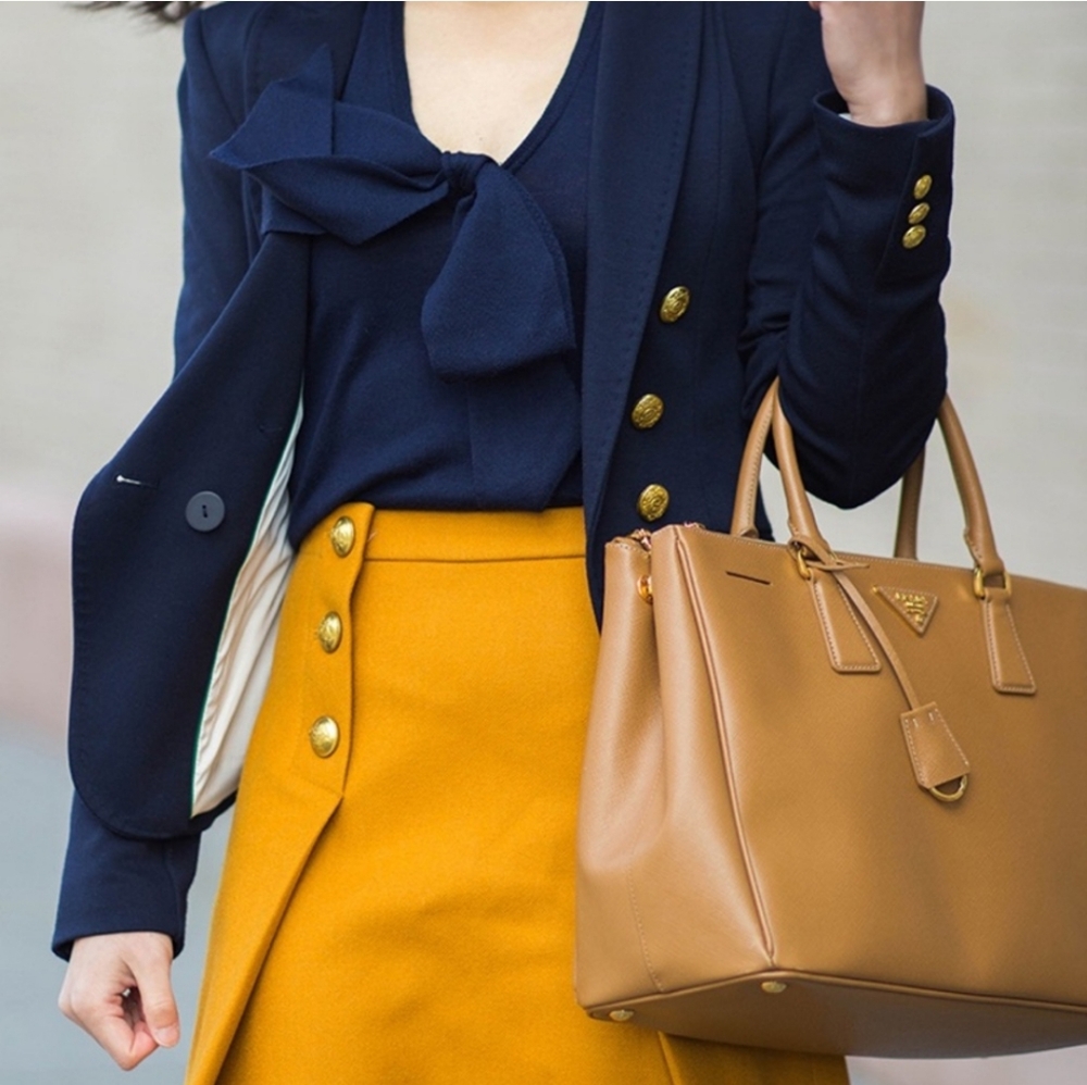 J. Crew 4 Mustard Sailor Wool Skirt Button-Detail Orange Gold A-Line Mini High